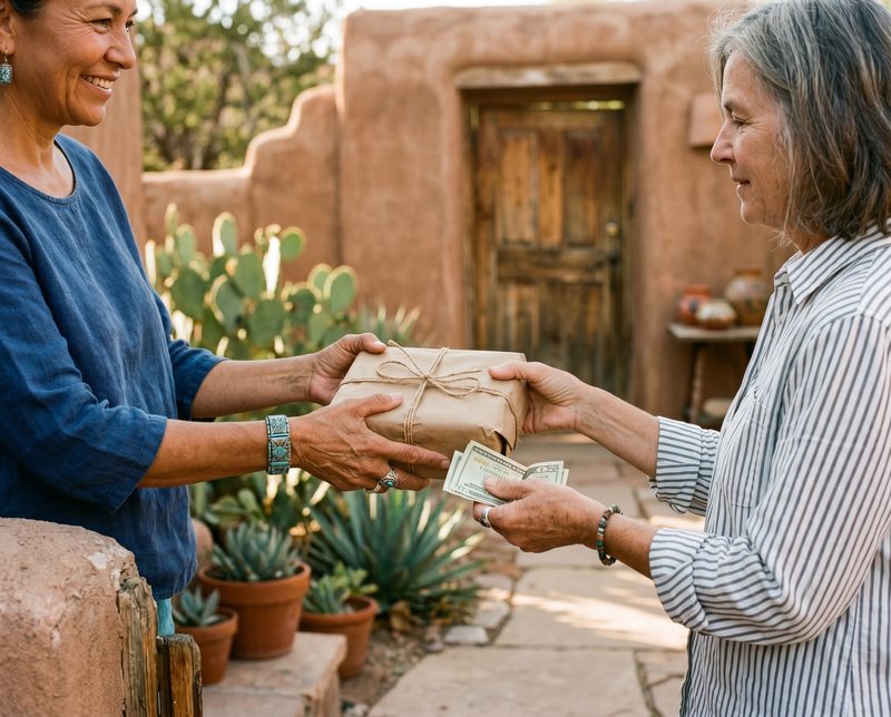Person paying with phone